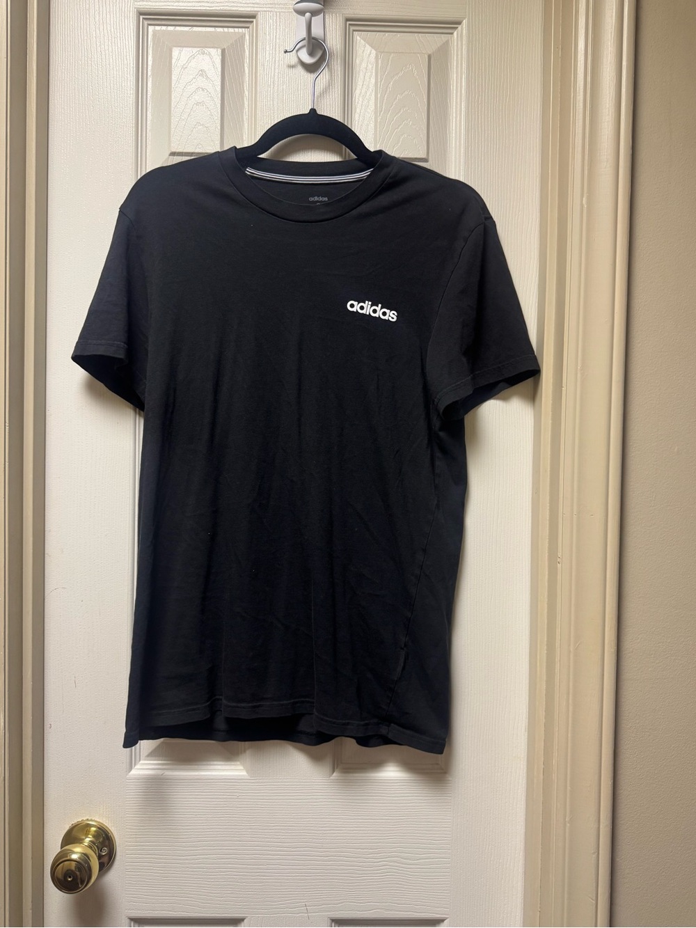 Adidas Men's Black Logo Crew Neck T-Shirt Size S